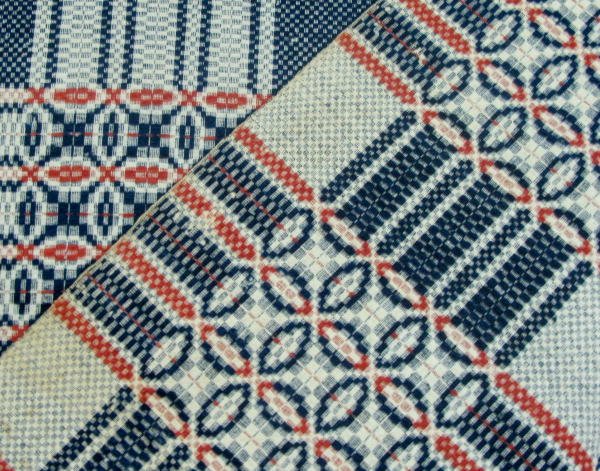 2 Pc. Overshot Loom Coverlet - 4