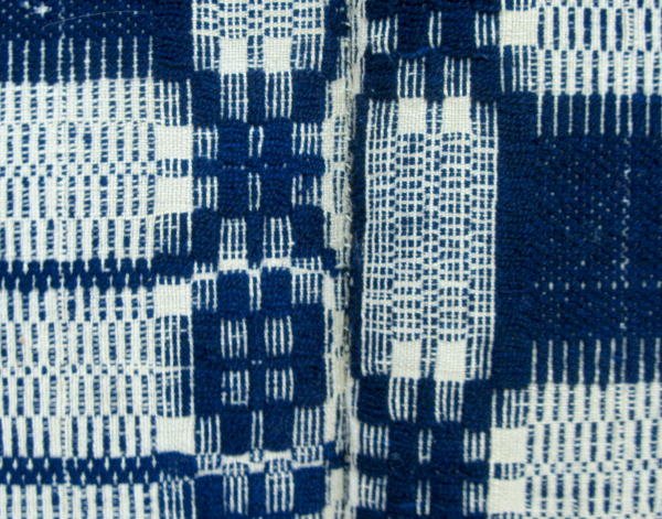 2 Pc. Overshot Loom Coverlet - 2