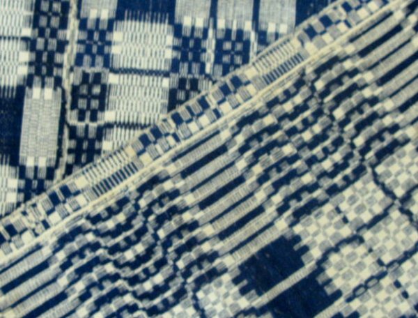 2 Pc. Overshot Loom Coverlet - 3