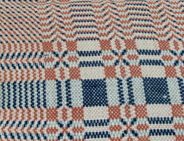 2 Pc. Overshot Loom Coverlet - 2