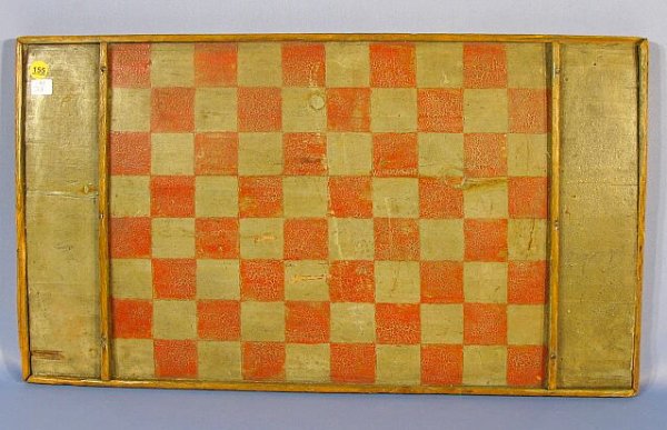 Gray & Red Stained Checkerboard