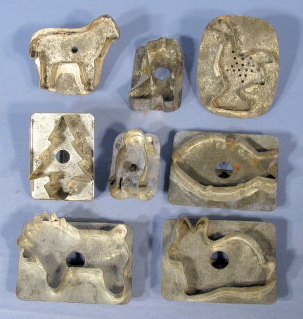Group of 8 Tin Cookie Cutters