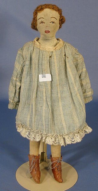 Group of 4 Antique Dolls: Bisque Heads & Others - 9