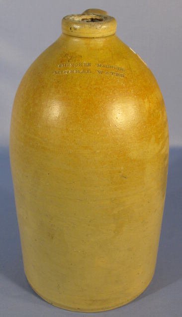 "Cherokee Magnetic Mineral Water" Stoneware Jug - 2
