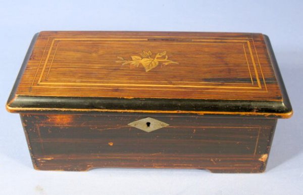 6 Tune Airs Swiss Music Box, 4 1/2" Cylinder Roll