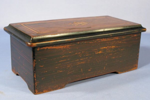 6 Tune Airs Swiss Music Box, 4 1/2" Cylinder Roll - 7