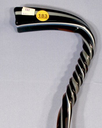 Amber & White Glass Cane - 2