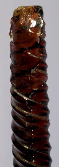 Amber & White Glass Cane - 3