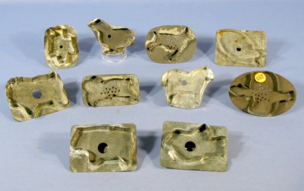 Group of 10 Tin Cookie Cutters