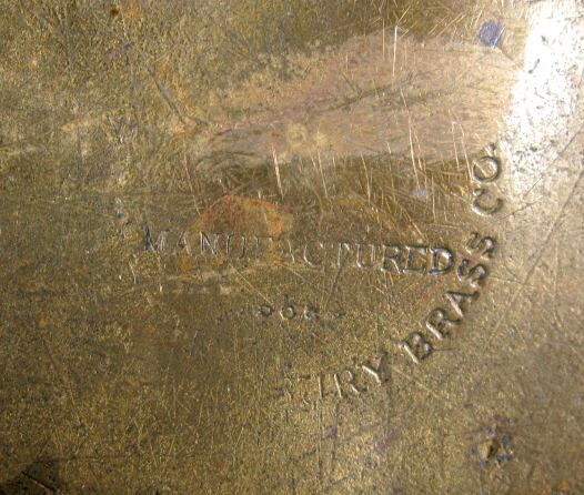 Waterbury Brass Bucket with Foundry Mark on Base - 4