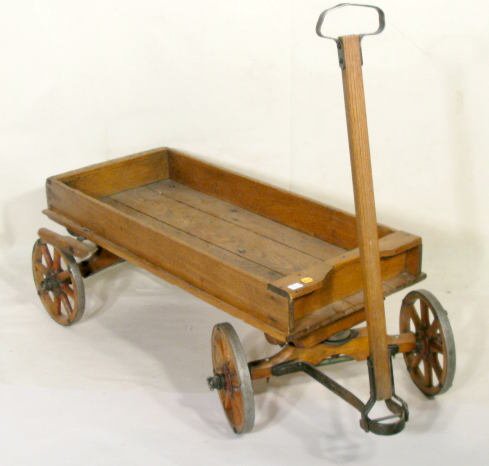Handmade Wooden Child's Wagon - 2