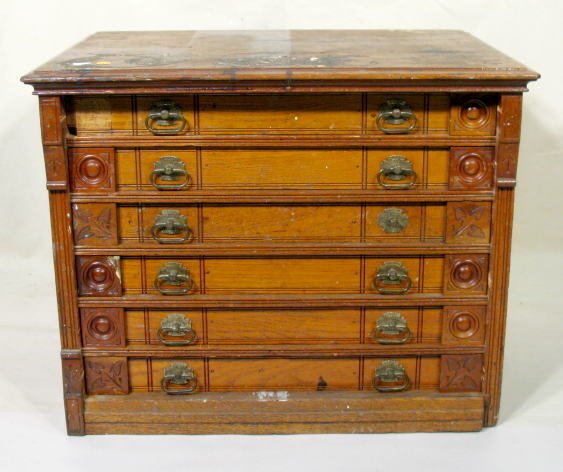 6 Drawer Spool Cabinet "Willimantic Spool Cotton"