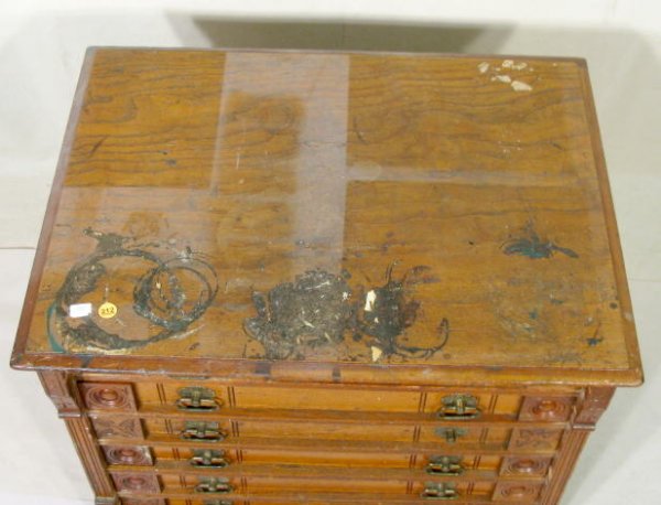 6 Drawer Spool Cabinet "Willimantic Spool Cotton" - 2