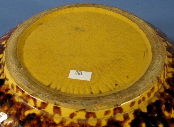 Rockingham Glazed Yellow Ware Mixing Bowl - 4