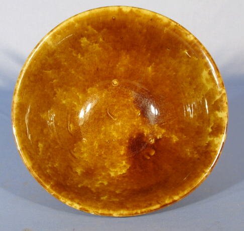 3 Rockingham Glazed Yellow Ware Mixing Bowls - 3