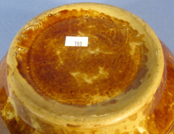 3 Rockingham Glazed Yellow Ware Mixing Bowls - 4