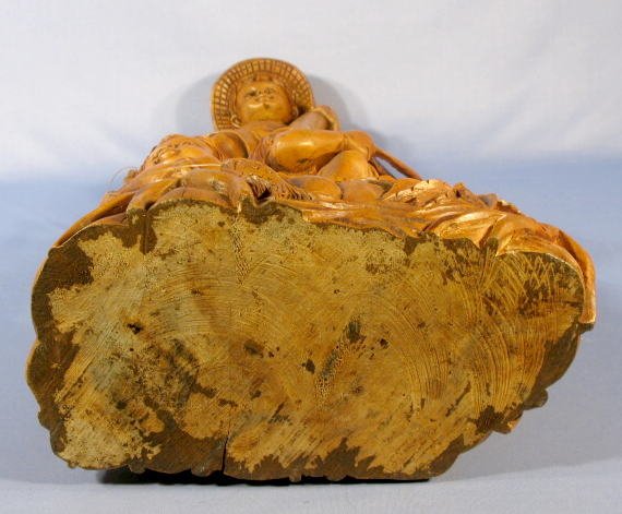 Wood Carved Grouping of 3 Boys Fishing - 7