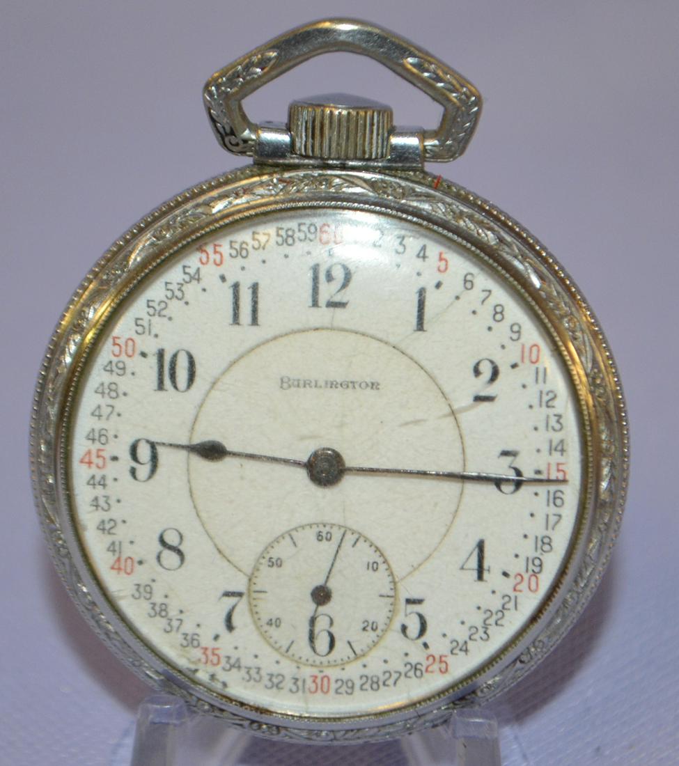 Illinois Burl 21J Model D. Pocket Watch. 16s OF LS Base (1 of 6)