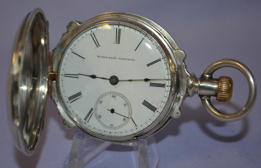 Elgin 11-17J Coin HC Pocket Watch.  18s HC LS Coin, (1 of 6)