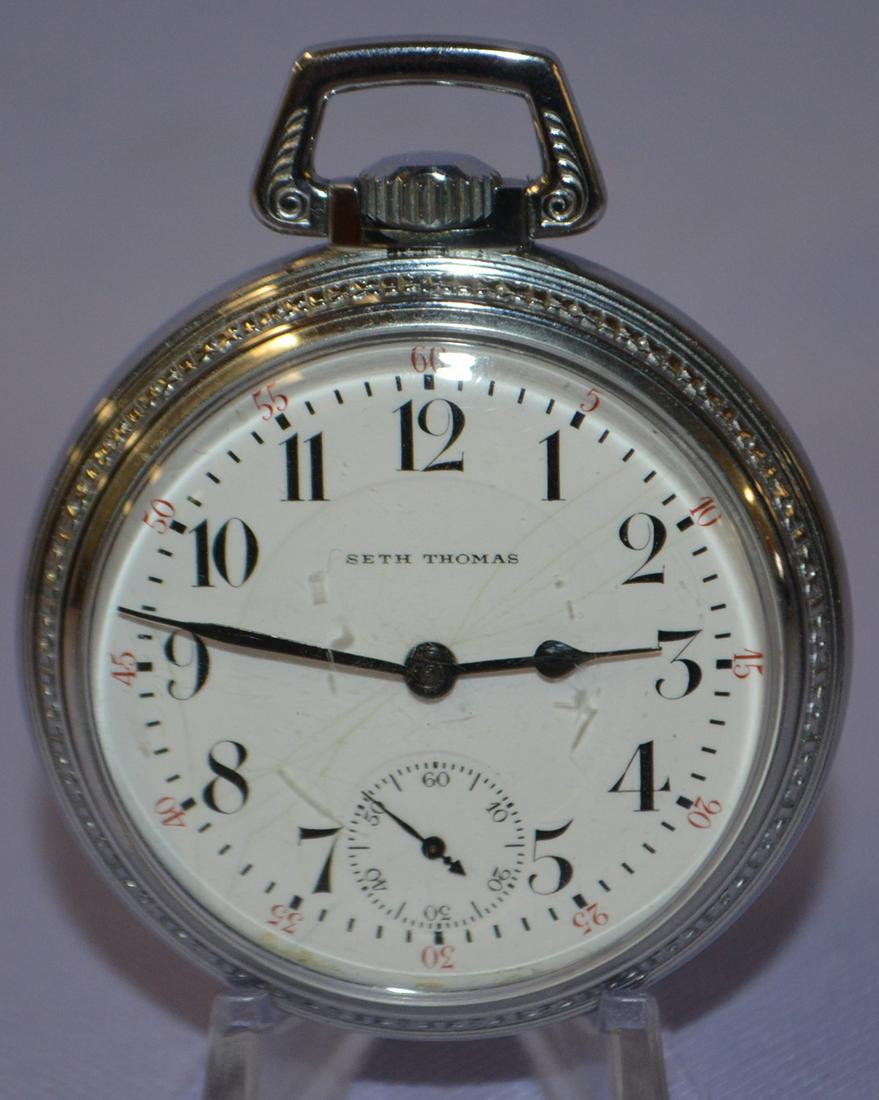 Seth Thomas 17J Display Pocket Watch. 18s OF LS Adj, (1 of 6)