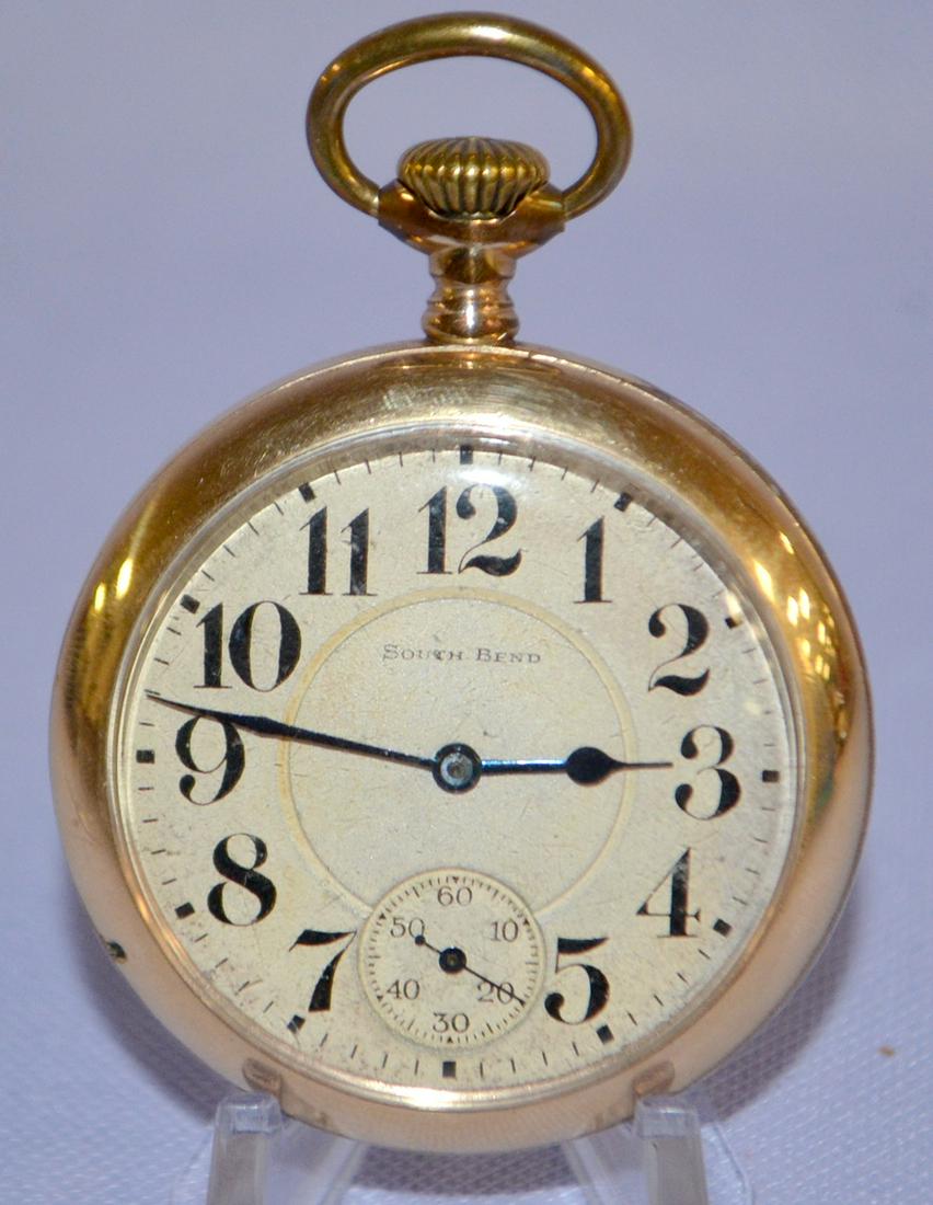 South Bend 227 21J Pocket Watch. No. 122543, runs, SF&B (1 of 6)