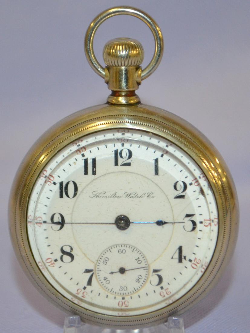 Hamilton 17J Pocket Watch. 18s OF LS Full Adj DMK No. (1 of 7)