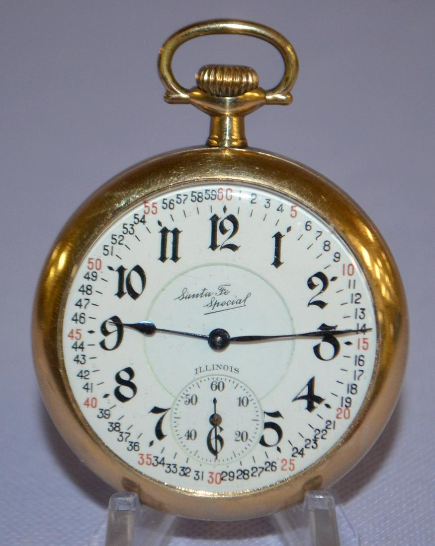 Illinois SANTA FE SPECIAL, 21J, 16S, OF Pocket Watch: (1 of 6)