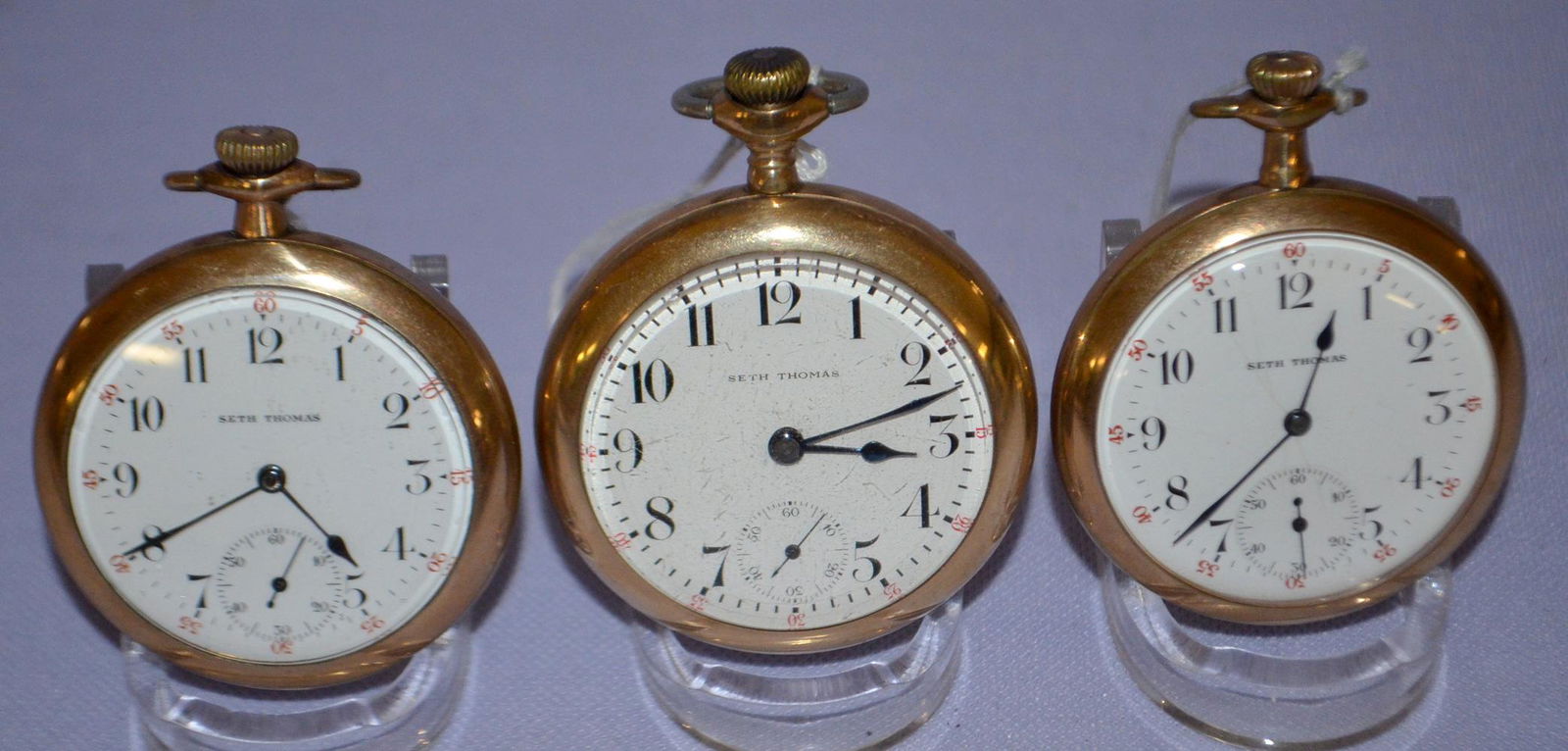 Lot 3 Seth Thomas 16s OF Pocket Watches. 1.) Serial (1 of 6)