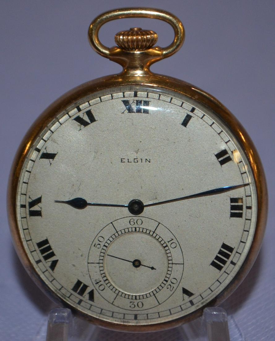 Elgin 14K G M Wheeler, 17J, 12S OF Pocket Watch: PS 3/4 (1 of 7)