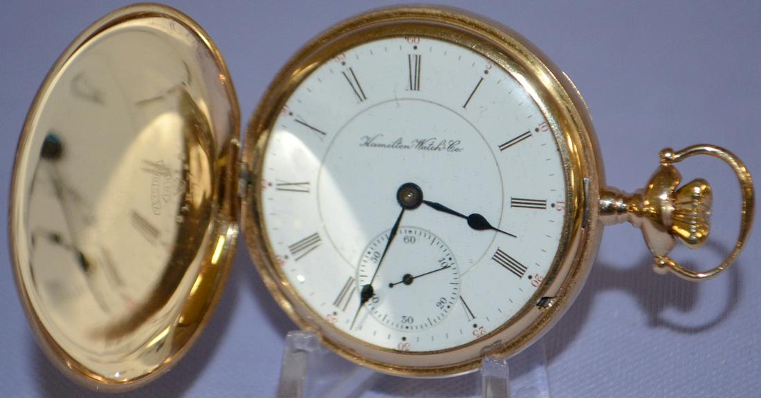Hamilton 993 14k 16S 21J Pocket Watch: (993 not marked) (1 of 7)