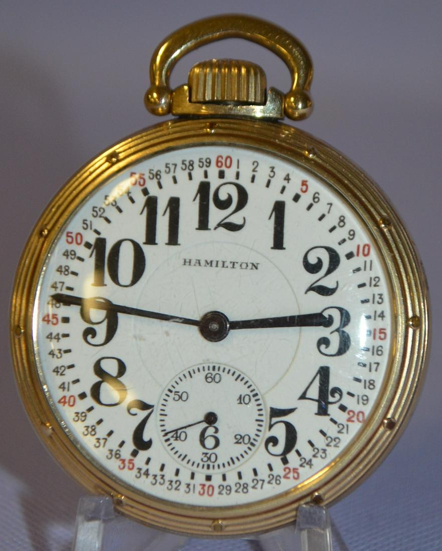 Hamilton 950 Elinvar, 23J, 16S, OF Pocket Watch: LS, (1 of 6)
