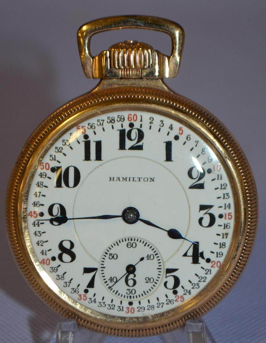 Hamilton 950, 23J, 16S, OF Pocket Watch: LS GF BRG (1 of 6)
