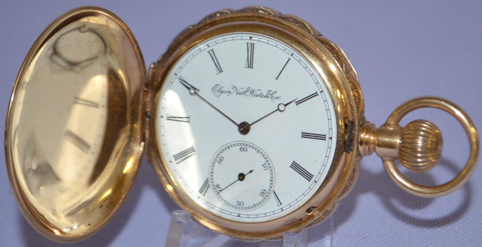 Elgin 14k M2, 15-17J, 16S Pocket Watch: lever set (1 of 7)