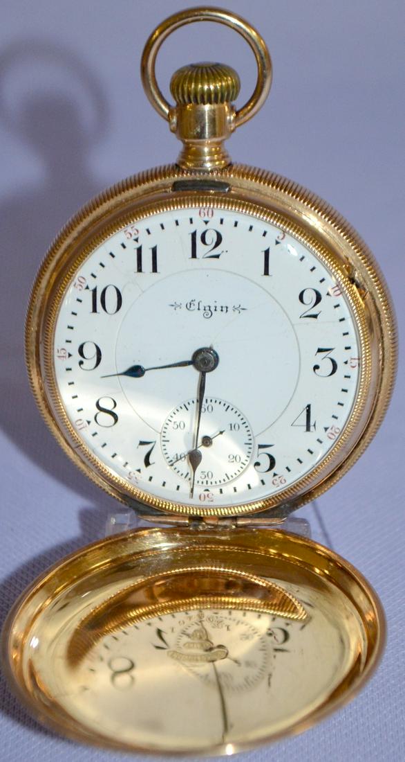 Elgin 14k Father Time, 21J, 18S Pocket Watch, LS SW (1 of 7)