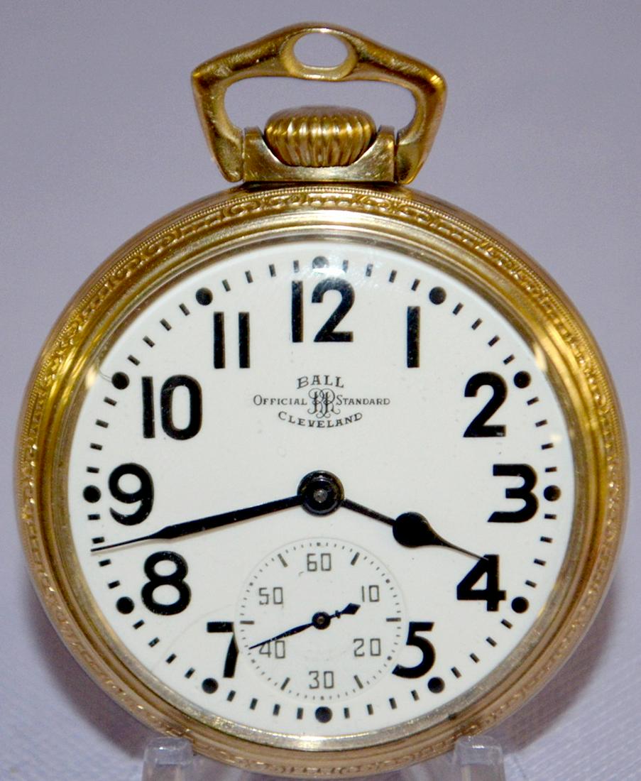 Ball Hamilton 999B, 21J, 18S, OF Pocket Watch: LS GF (1 of 6)