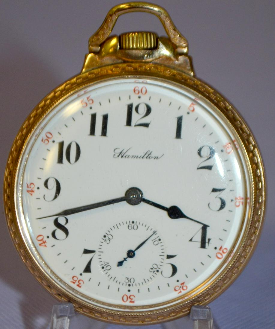 Hamilton 950, 23J, 16S, OF Pocket Watch: LS GF BRG Adj (1 of 6)