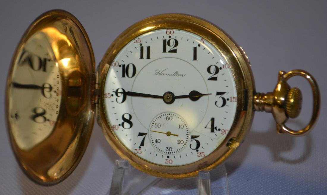 Hamilton 993, 21J, 16S, HC Pocket Watch: LS GF hunting (1 of 7)