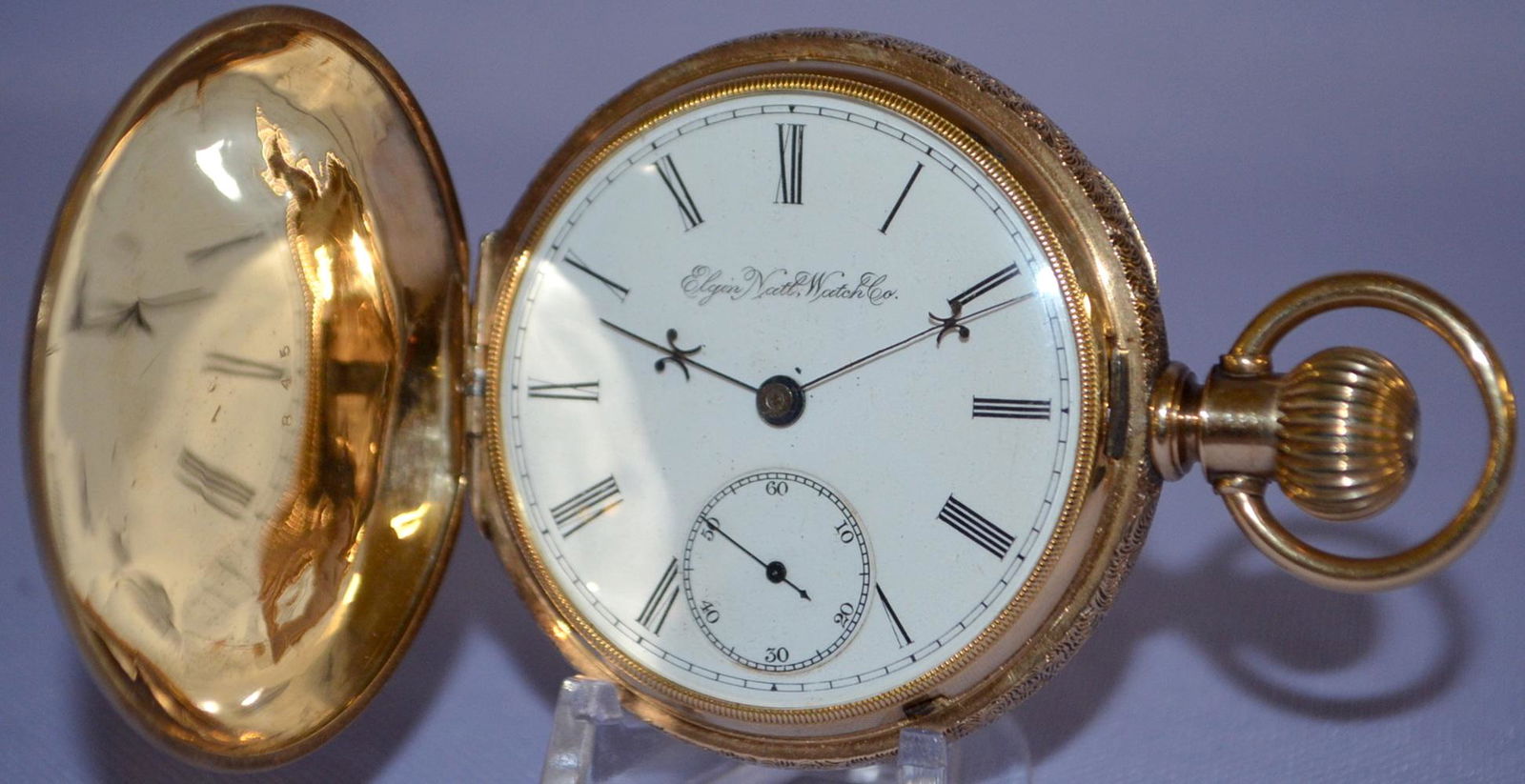Elgin 14k BW Raymond M2-4,17J, 18S Pocket Watch:  lever (1 of 8)