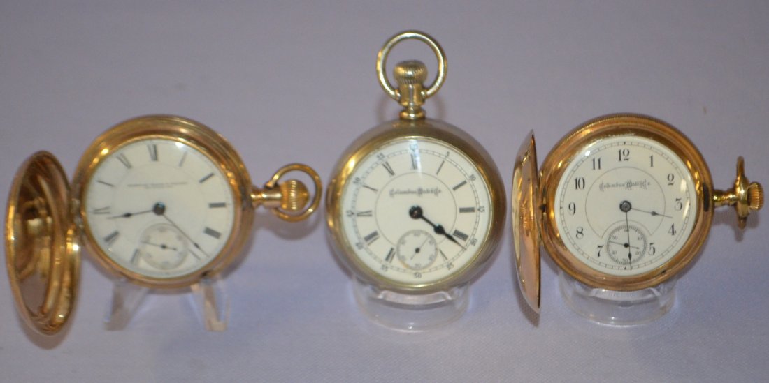 3 Columbus 18S Pocket Watches (1 of 5)