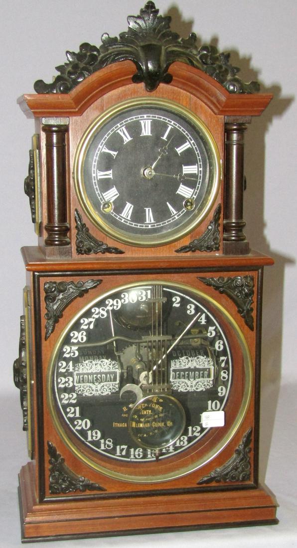 Vintage Ithaca 3 1/2 Calendar Parlor Clock (1 of 5)