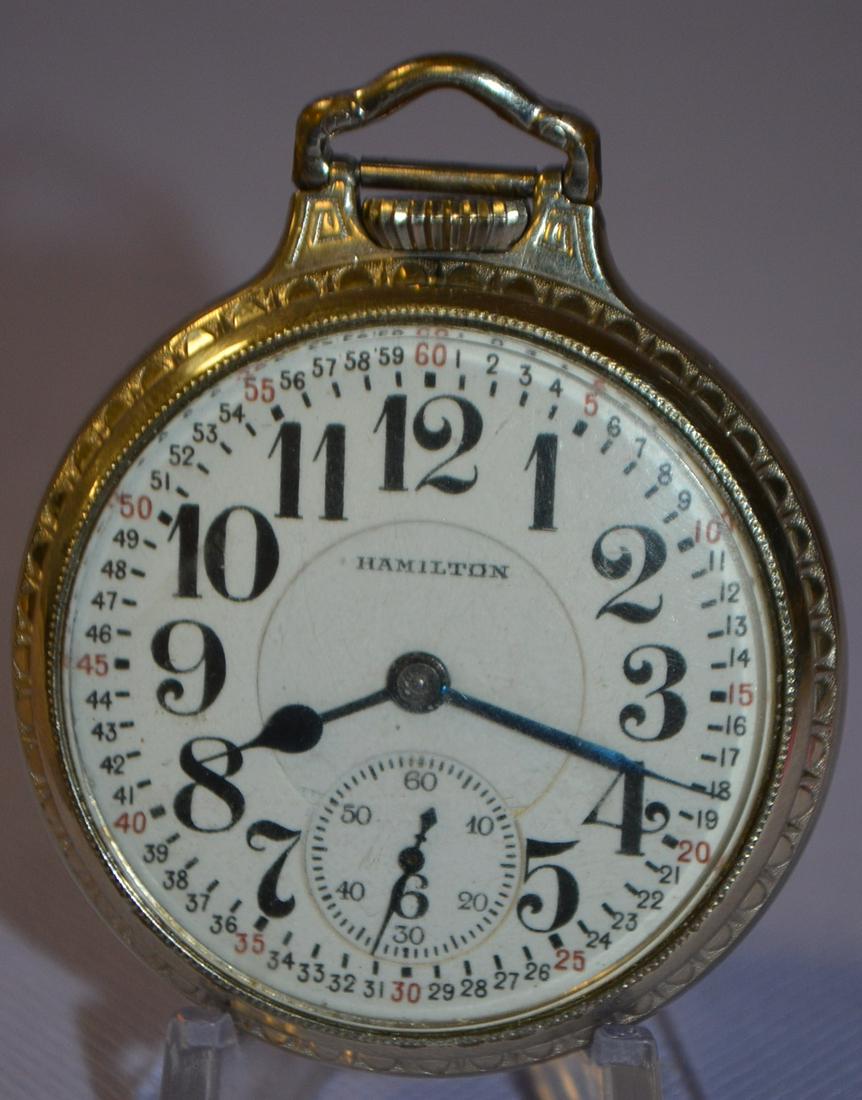 Hamilton 992, 21J, 16S, OF Pocket Watch (1 of 6)