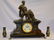 Antique Ansonia Iron Case with Statue Clock
