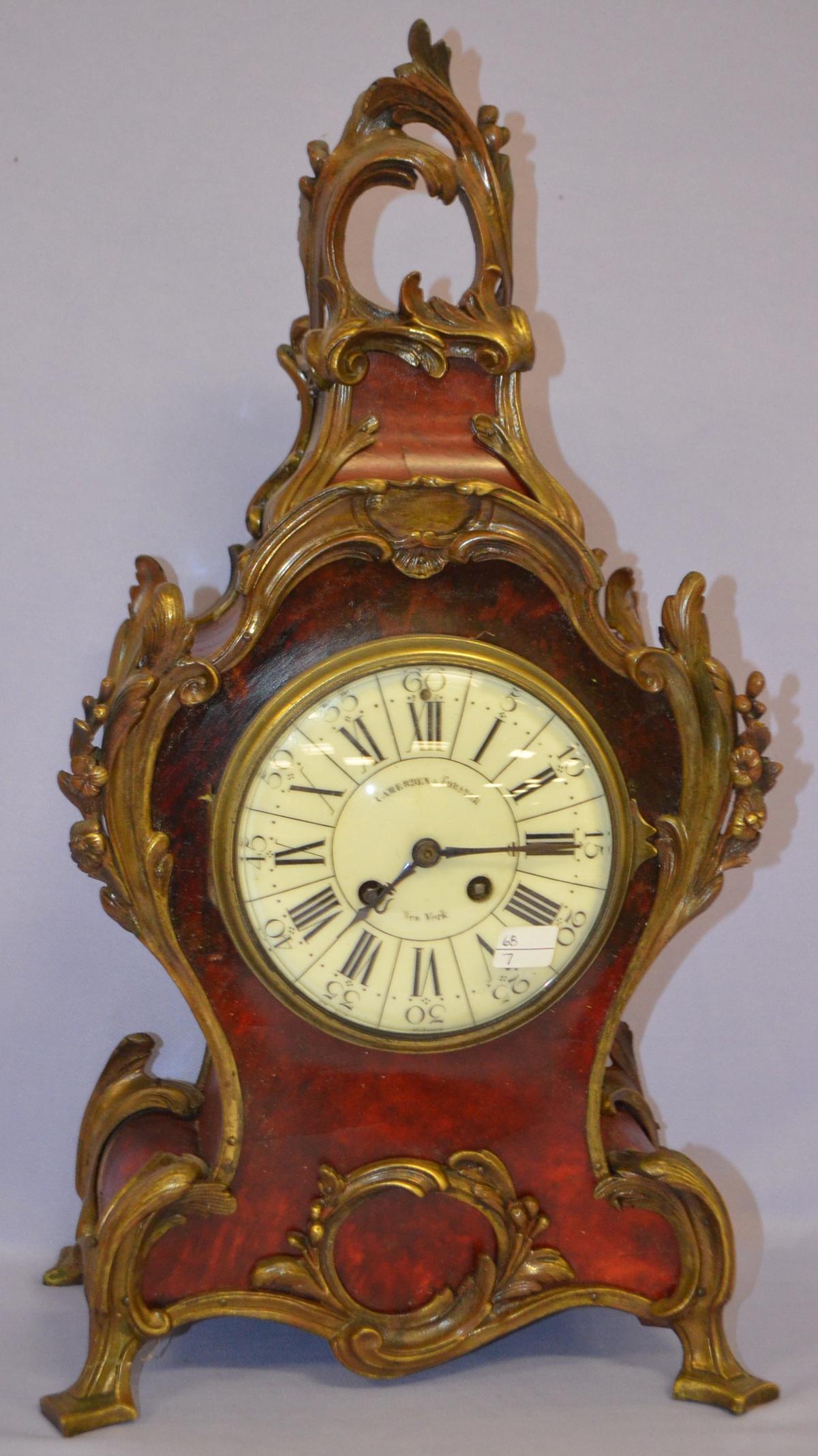 Antique Camerde & Foster 3 Piece Mantel Clock (1 of 5)