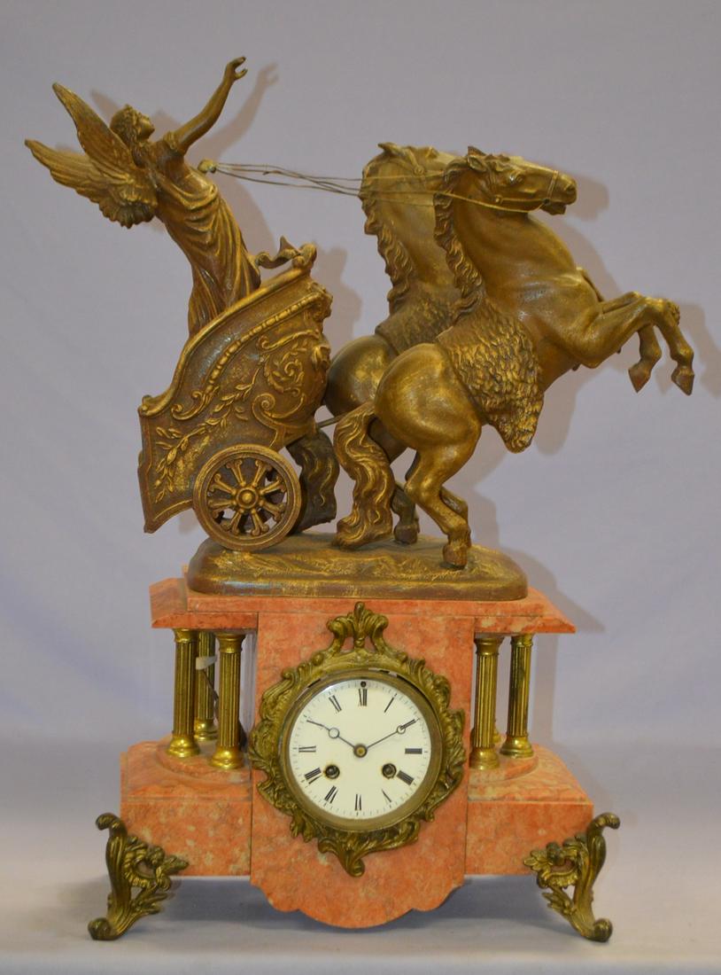 Antique Japy Freres Marble Mantel Clock (1 of 9)