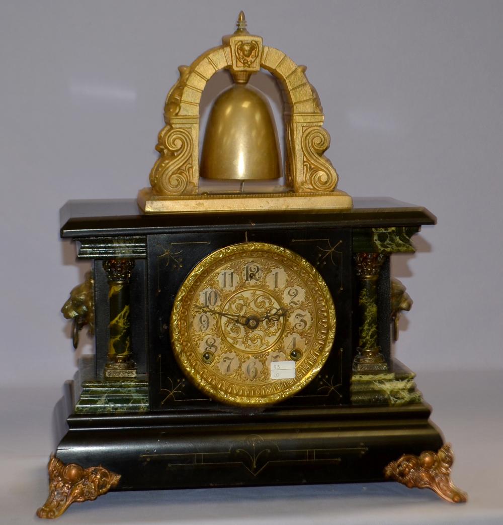 Antique Gilbert Bell Top Mantel Clock (1 of 5)