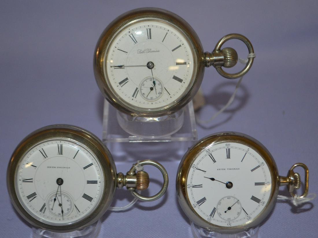 Lot of 3 Seth Thomas 18s Pocket Watches (1 of 6)