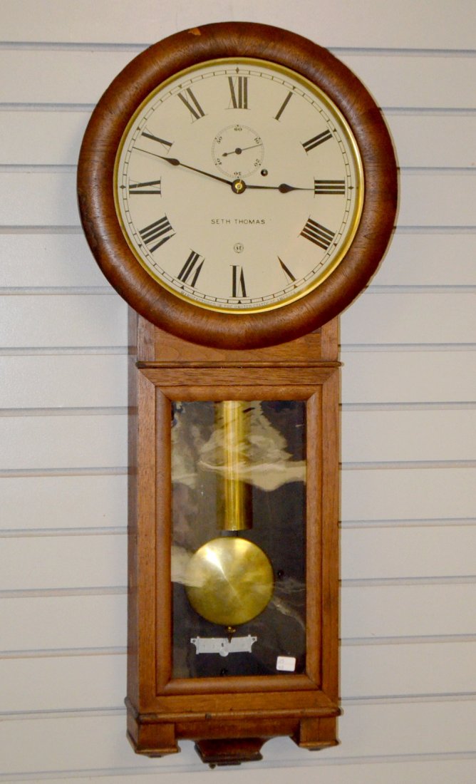Seth Thomas Oak 1 Weight Wall Clock (1 of 5)