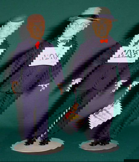 2 Effanbee Vinyl Dolls Harry Truman & Kennedy NR: Please see the hundreds of other quality dolls in this sale! 2 Effanbee vinyl dolls: Harry S. Truman & John F. Kennedy,15 3/4" T. No Reserve! Note: Successful Buyers will have their credit cards charg