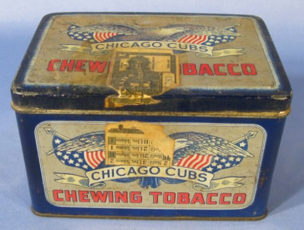 Chicago Cubs Chewing Tobacco Advertising Tin