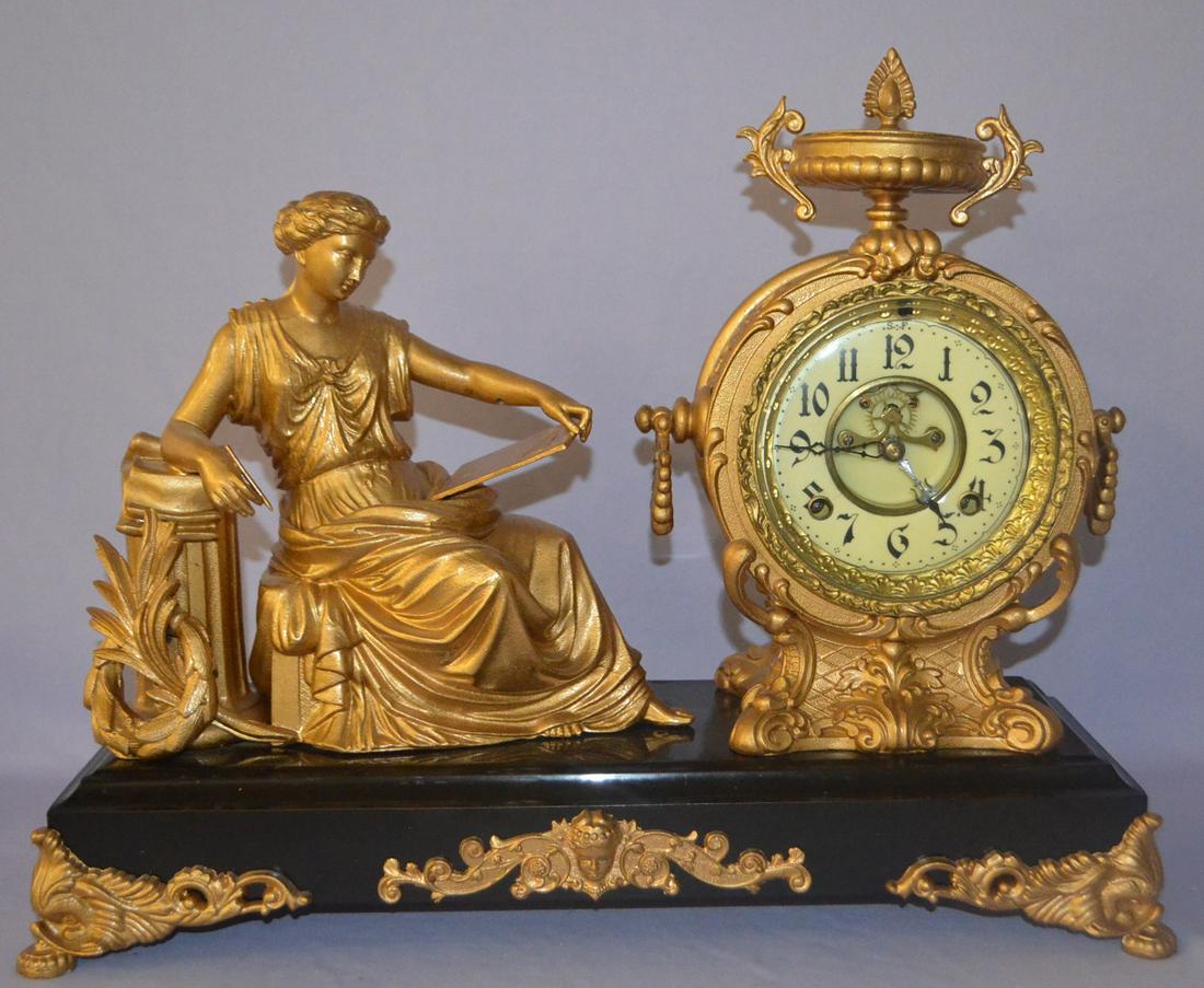 Antique New Haven (Clotho) figure Clock (1 of 7)